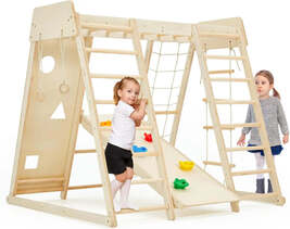 Indoor Jungle Gym, 9 in 1 Kids Indoor Playground, Climbing Toys for Kids... - $294.70 CAD