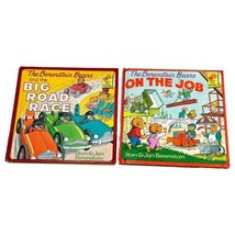 Berenstein Bears Big Road Race &amp; On the Job Lot 2 Hardcover Book Grolier 1987 - £26.53 GBP