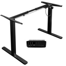 VIVO Black Electric Single Motor Stand Up Height Adjustable Desk Frame - £172.28 GBP