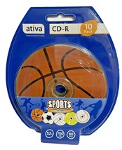 Ativa Sports Themed CD-R 10 Pack - Speed 52x, Storage 700MB or 80 Minutes New - £11.52 GBP