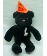 Hershey&#39;s Kiss HALLOWEEN BLACK TEDDY BEAR W/ WITCH HAT 10&quot; Plush STUFFED... - $27.08 CAD