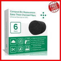 Biodegradable Compost Bin Filters - Long-Lasting Odor Control with 6 Pack - $36.62