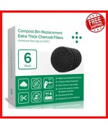 Biodegradable Compost Bin Filters - Long-Lasting Odor Control with 6 Pack - $36.62