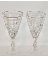 Vintage Pair Gorham Large Crystal Goblets Drinking Glasses Wine Goblets ... - £30.45 GBP