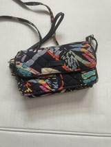 Vera Bradley Crossbody Purse Wallet Womens Wristlet Navy Multicolor - $19.53