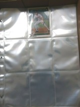 Lot 20 pcs Card Album Binder Protector Sleeves Clear 9 Pocket Baseball + Holders - £10.19 GBP