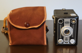 Vintage 1950&#39;s Bilora Blitz (Kurbi Niggeloh) 120mm Box Camera w/ Camera Bag PM - £23.70 GBP