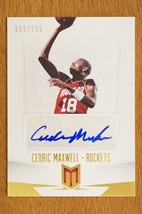 2012-13 Panini Momentum Auto 69/199 Cedric Maxwell #5 Auto Rockets Basketball - £7.90 GBP