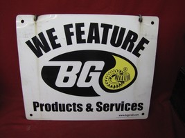 Original Double Sided Vintage BG Products Metal Garage Automotive Sign - $94.04