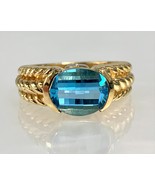 14K Yellow Gold Blue Topaz Ring - $2,450.00
