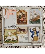 Vintage ~ 8.5&quot; x 9&quot; x 5&quot; ~ FAMOUS INNS ~ Metal Tin ~ Sewing Box ~ Button... - $497.59 MXN