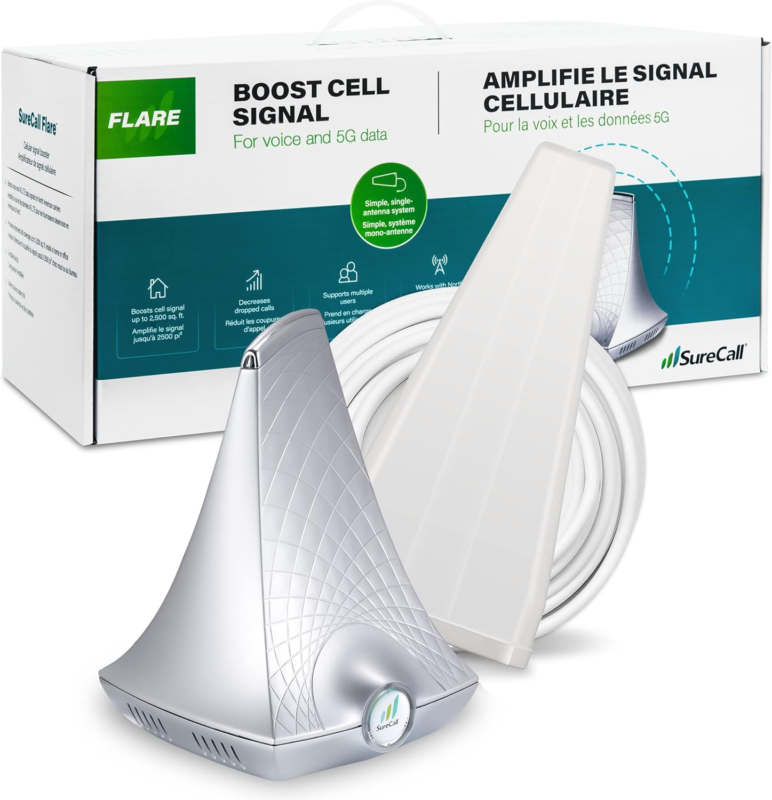 Surecall Flare 3.0 Cell Phone Signal Booster for Home &amp; Office up to 350... - $548.50
