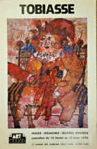 Theo Tobiasse- Original Poster Exhibition- Art Gallery Wall Paris- Rare- 1978 - £123.80 GBP