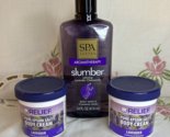 2 Relief Pure Epsom Salt Body Cream Lavender &amp; Spa Luxury Slumber Wash -... - £14.69 GBP