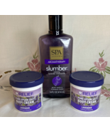 2 Relief Pure Epsom Salt Body Cream Lavender &amp; Spa Luxury Slumber Wash -... - £14.63 GBP