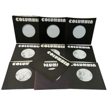 Columbia Records Company Sleeves 45 RPM Vinyl Black White Bold Logo Lot ... - £11.75 GBP