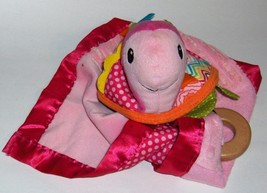 Security Blanket =2012  Infantino  -pink turtle - teethers -( bells rattle) - $14.00