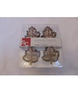 Secret Celebrity beaded Fall leaf napkin rings set 4 NIB - $24.87 CAD