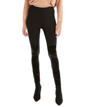 Bcbgmaxazria Leather Panel High Waist Pants, Size Xs - £106.72 GBP