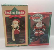 Vintage Hallmark Santa Claus stocking Christmas hangers with boxes 1980s - £13.10 GBP