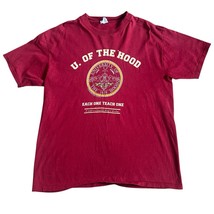 Vintage University Of The Hood Men’s T Shirt Sz XL Red 90’s Ankh NCAA Pr... - €16,93 EUR