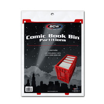 BCW Comic Book Bin Partitions - Red - Pack of 3 - Fits Short and Long Bins - £10.75 GBP