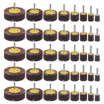 40 Pack 1/4&quot; Abrasive Flap Wheel Sander Set, Rocaris 80 Grit Aluminum, 8 Sizes - £35.65 GBP