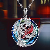 Cardinal Gifts Sterling Silver Cardinal Pendant Necklace Sympathy For Her Women - $128.00