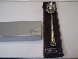 Vintage Gerity Silver Plate Georgian 9&quot; Slotted Serving Spoon Box Storage Bag - £8.32 GBP