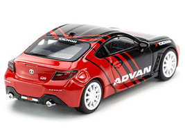 Toyota GR86 Red and Black &quot;ADVAN&quot; Livery 1/64 Diecast Model Car by Pop Race - $29.16