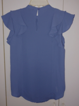 Ann Taylor Ladies 2-TIERED Cap Sleeve Pullover Blue TOP-XS-POLYESTER-WORN Once - £9.01 GBP