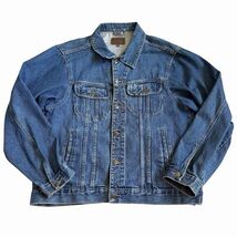 Lee Rider Denim Trucker Jacket Men’s Sz XXL Blue Denim VTG Y2K Made Bang... - $49.45