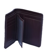 Finesse Chocolate Brown Multi Card &amp; Cash Slots Real Crocodile Leather W... - £141.21 GBP