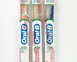 THREE New Vintage Oral B 60 Adult Soft End Bristles Blue White Toothbrus... - $42.99