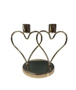 Vtg Silver Double Heart Tapper Candle Holder Candleholder For  Wedding C... - $37.89 CAD