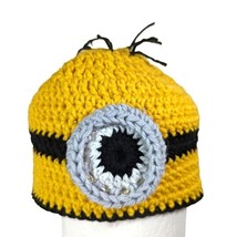 Despicable Me Minion Crochet Hat Beanie Light up Eye Youth Size 10.5 x 8... - £23.32 GBP