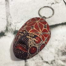 Indonesia Tribal Mask Key Ring Keychain Wooden 3” Travel Souvenir - £6.30 GBP