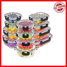 Ultimate 24-Piece Glass Food Storage Containers Set with Airtight Lockin... - $1,027.72 MXN