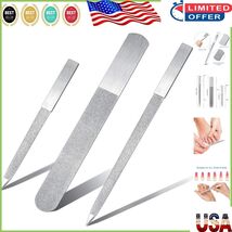 3-Piece Stainless Steel Nail Buffer Set - Double-Sided Manicure &amp; Pedicu... - $280.49 MXN