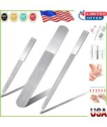 3-Piece Stainless Steel Nail Buffer Set - Double-Sided Manicure &amp; Pedicu... - $280.49 MXN