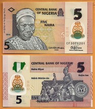 NIGERIA  2015  UNC 5 Naira Banknote Polymer Money Bill P-38 - $0.99