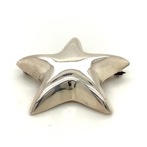 Vtg Signed Sterling Tiffany &amp; Co 3D Puff Star Brooch comes with Pouch an... - £138.82 GBP