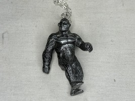 Bigfoot, Sasquatch, Yeti, Pendant Necklace, Solid Metal, Contains Real A... - $39.59