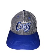 Vintage Modern Leather Indianapolis Colts Snapback Cap Hat Made In USA - $180.78 MXN