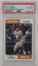 2019 Topps Pete Alonso Throwback Thursday Edition PSA 10 Gem Mint #97 - £74.04 GBP