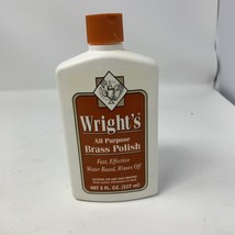 Wright&#39;s Brass Polish 8oz Bottle - Discontinued HTF At least 80% Full - $24.00