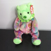 Ty Original Birthday Beanies Baby August Peridot Tie-Dye Plush Stuffed B... - £3.85 GBP