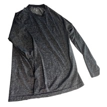 QOR Men T Shirt Performance Activewear Long Sleeve Athletic Heather Gray... - $19.77