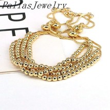 10Pcs New Gold Plated Bead Bracelet Adjustable For Women and Men Chain Bracelets - £31.47 GBP