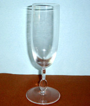 Barbara Barry Wedgwood Oval Link Stem Crystal Champagne Flute 8.75&quot;H Ger... - $23.66